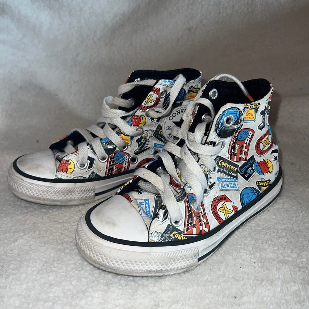 Converse Kids Chuck Taylor All Star Hi Top Jump Ball Sneaker | Size 11 | White | - Picture 3 of 9